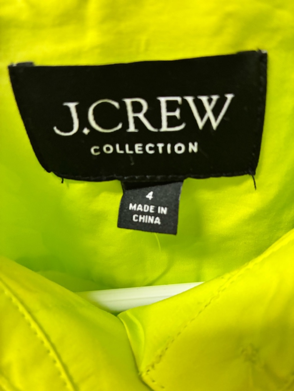 J. Crew Neon Lime Button-Up Shirt - Picture 3 of 8